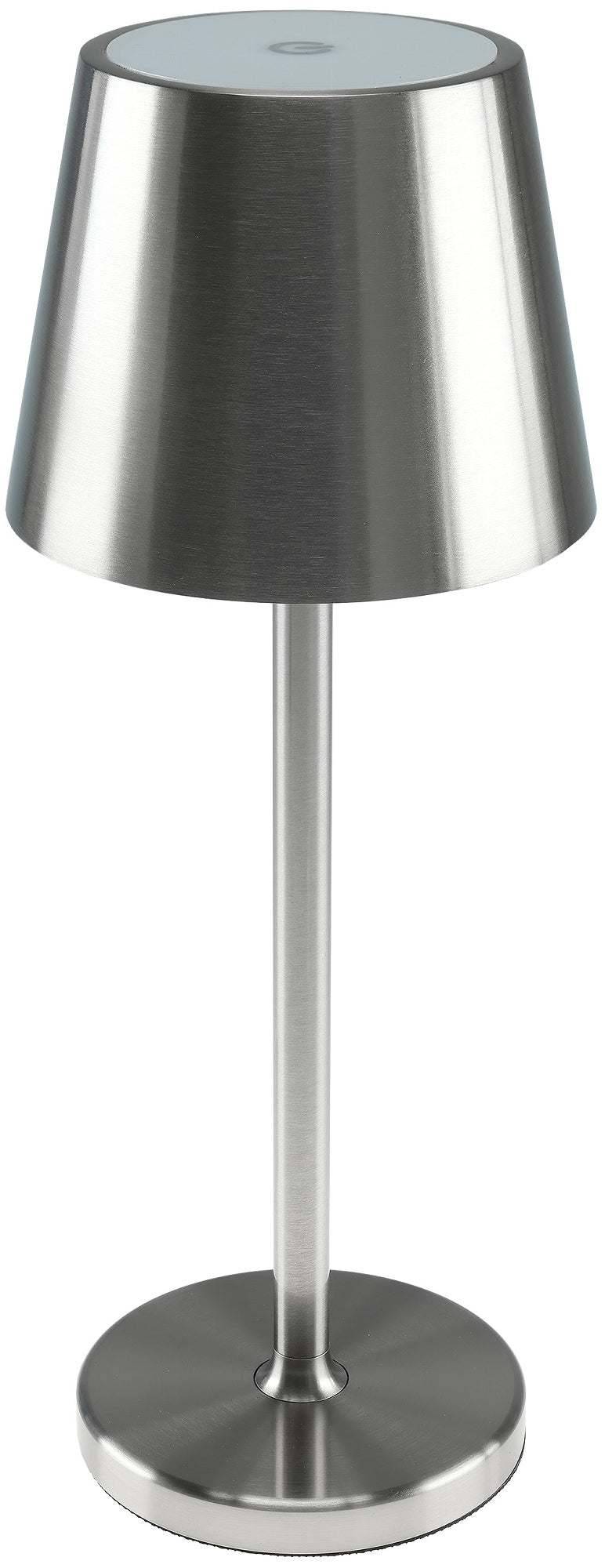 LED Akku-Tischleuchte "Foco Tenda" 2900K, IP44, Touchschalter, 30cm, Alumin