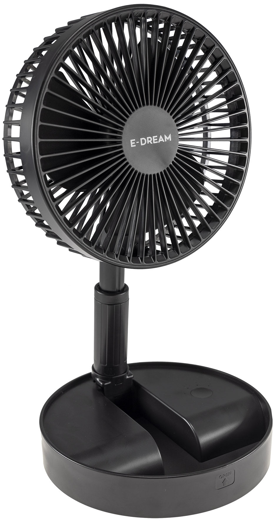Akku-Ventilator mit Teleskopstab schwarz verw. Tischventilator + Standventilator