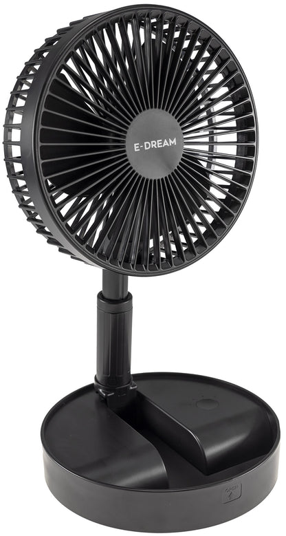 Akku-Ventilator mit Teleskopstab schwarz verw. Tischventilator + Standventilator