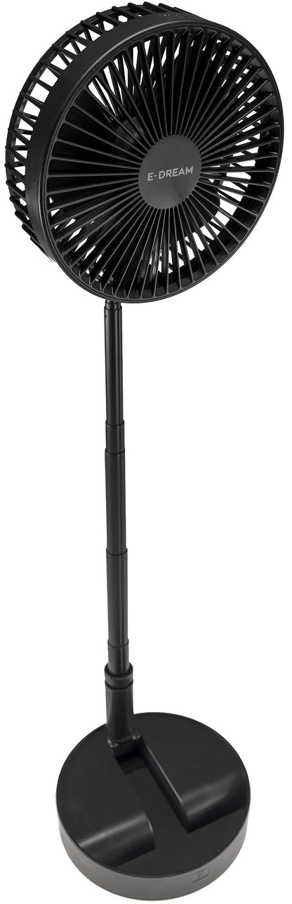 Akku-Ventilator mit Teleskopstab schwarz verw. Tischventilator + Standventilator