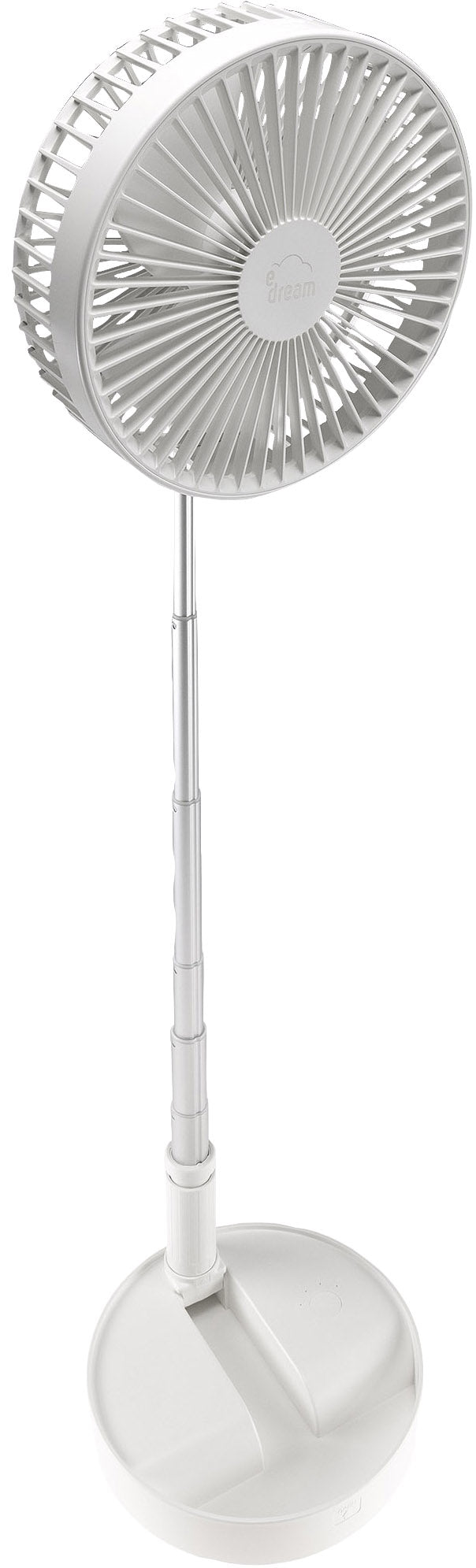 Akku-Ventilator mit Teleskopstab, weiß verw. Tischventilator + Standventilator