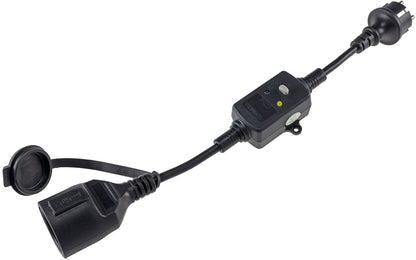 Fehlerstromschutzadapter "CT-RCD" IP44 Zwischenstecker mit Kupplung / Stecker