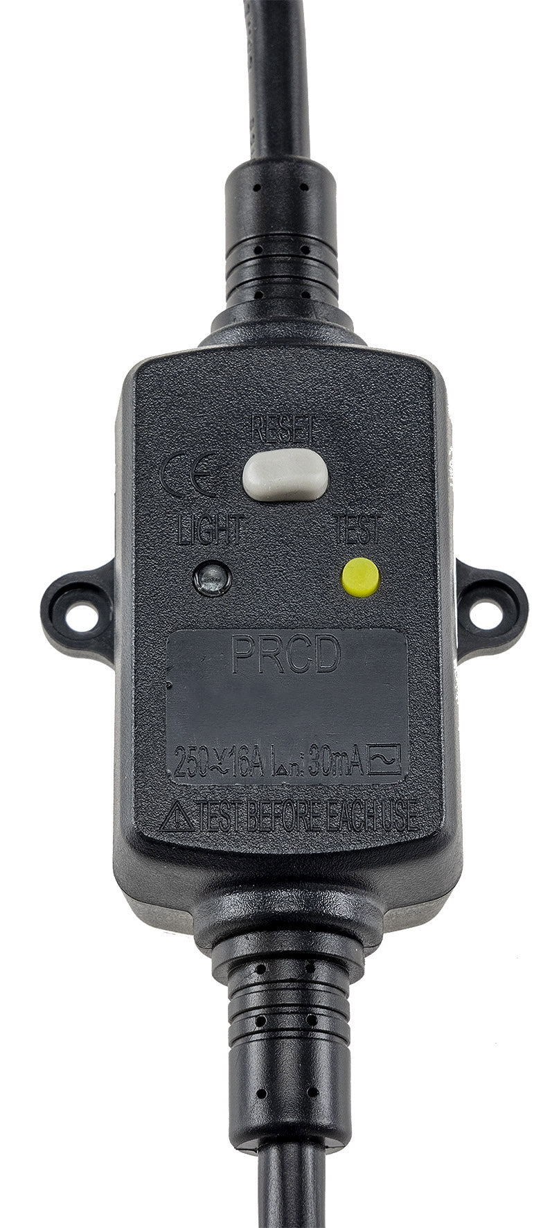 Fehlerstromschutzadapter "CT-RCD" IP44 Zwischenstecker mit Kupplung / Stecker