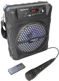 Mobiles Soundsystem "SoundKub 08" Bluetooth, Akku, Mikrofon, LED Effekte