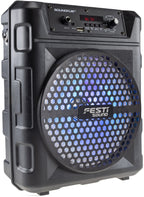 Mobiles Soundsystem "SoundKub 08" Bluetooth, Akku, Mikrofon, LED Effekte