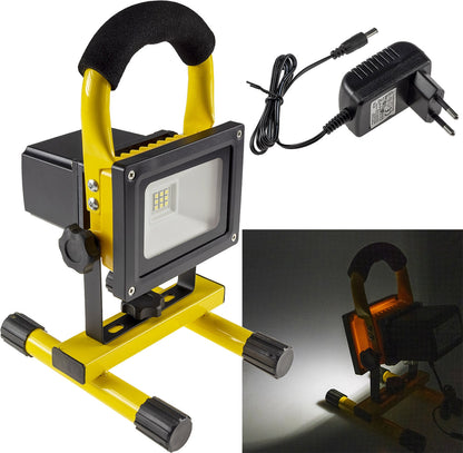 LED Baustrahler mit Akku REV "SPOT-20" 13W, 1200lm, 1,5h Akkulaufzeit