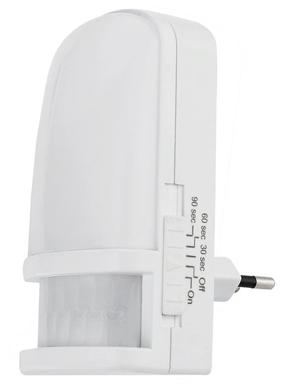 LED Nachtlicht mit Bewegungsmelder 230V, 3 weiße LEDs, On/Off/Auto