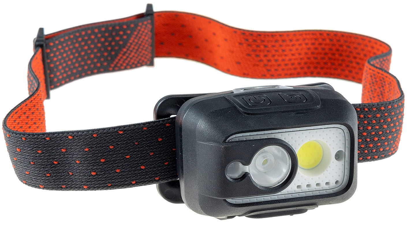 LED Akku-Stirnlampe 6W+3W mit Gestensteuerung