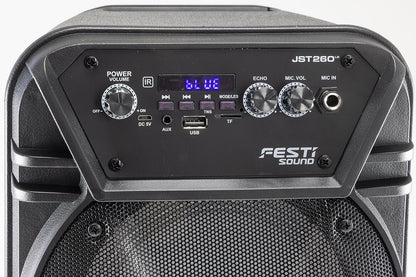 Mobiles Soundsystem "JST 260" 300W, >TWS, LED Efekte, Akku, USB/SD