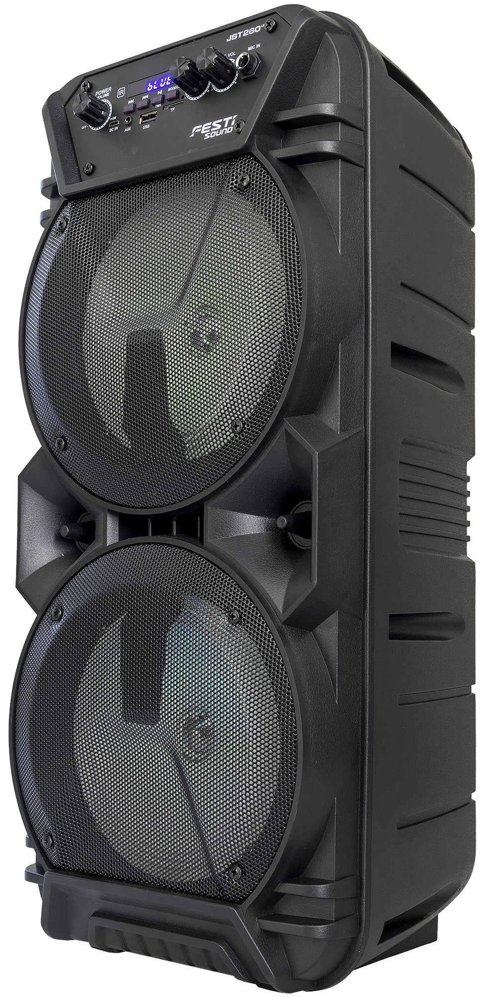 Mobiles Soundsystem "JST 260" 300W, >TWS, LED Efekte, Akku, USB/SD