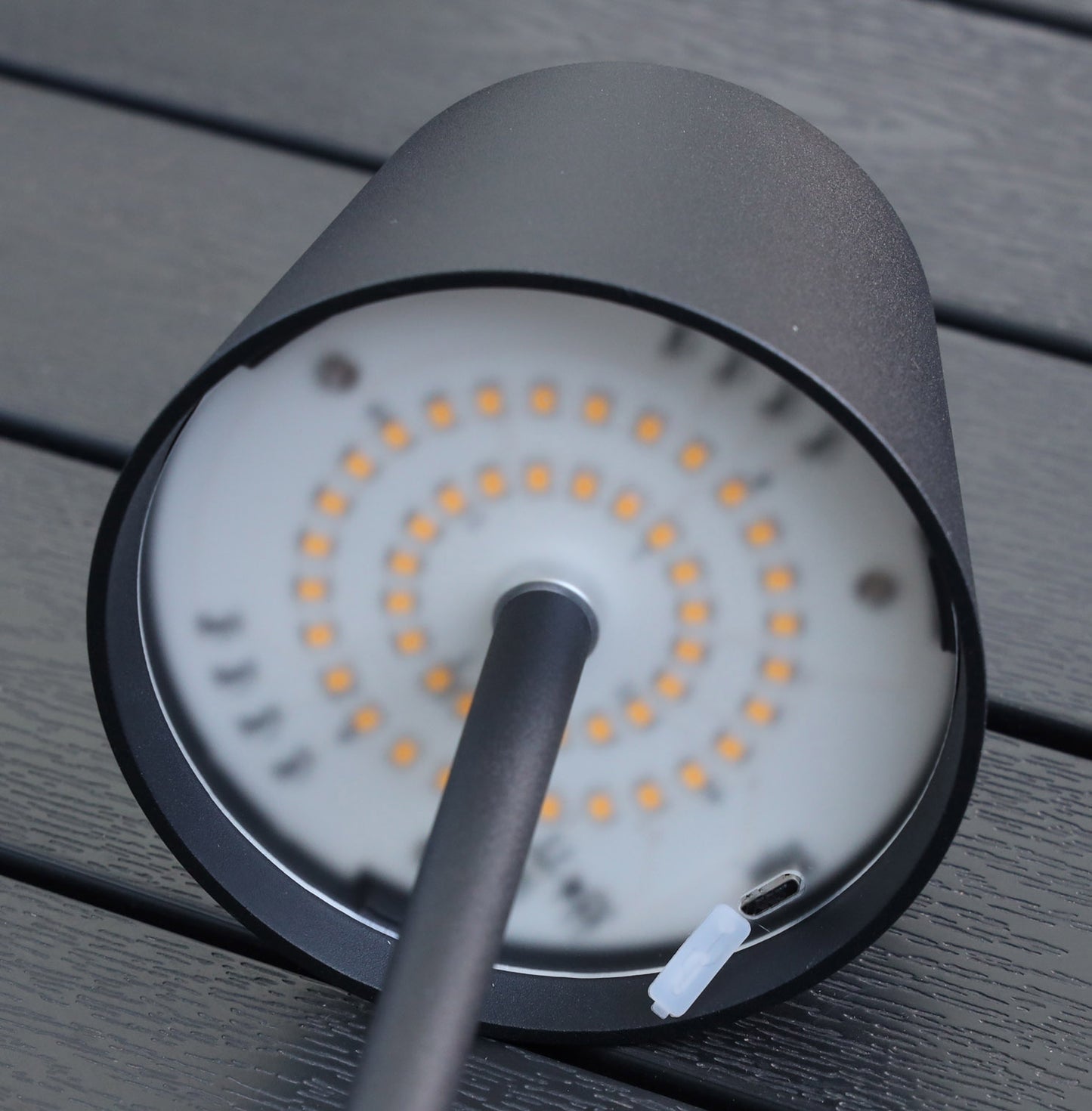 LED Akku-Tischleuchte "Foco Tenda" 3000K, IP44, Touchschalter, 30cm,Schwarz