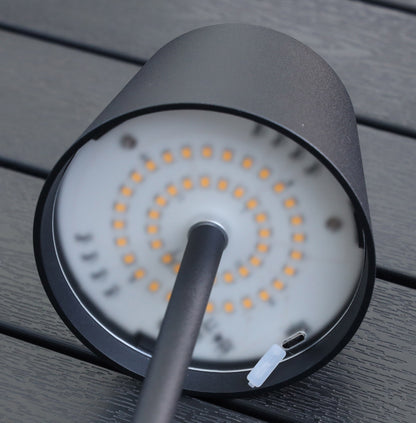 LED Akku-Tischleuchte "Foco Tenda" 3000K, IP44, Touchschalter, 30cm,Schwarz