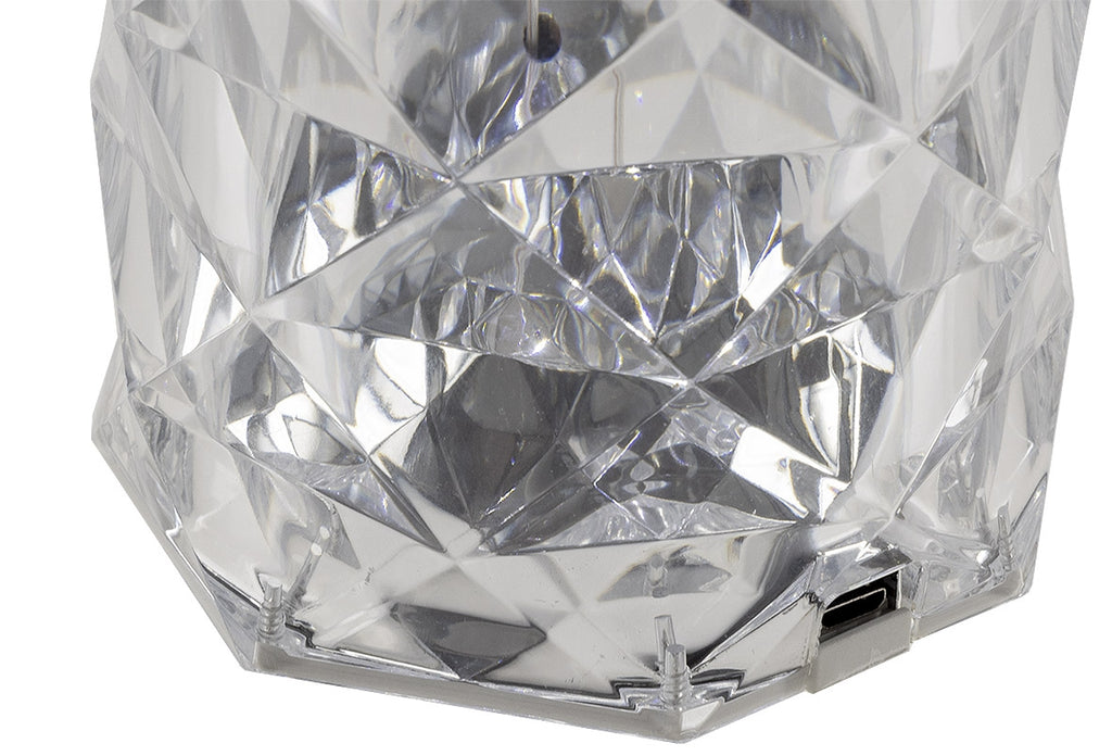 LED Akku-Tischleuchte "Foco Bonita" Li-Akku, Weiß/Warmweiß/Amber, ØxH 9x21cm