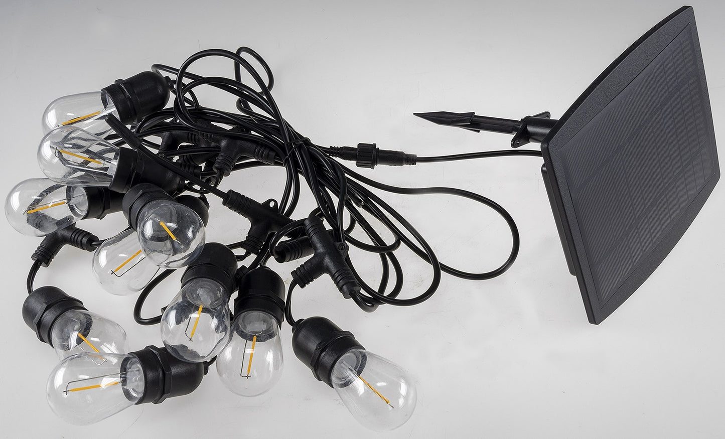 Biergarten-Lichterkette "CT-BGL 10Solar" 2m + 4,5m, 10x Filament Led Lampe, IP44