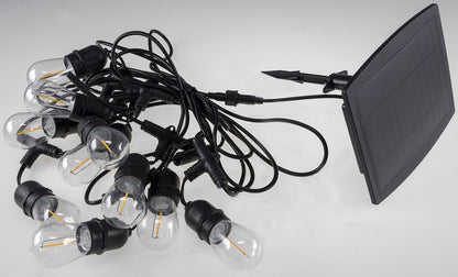 Biergarten-Lichterkette "CT-BGL 10Solar" 2m + 4,5m, 10x Filament Led Lampe, IP44