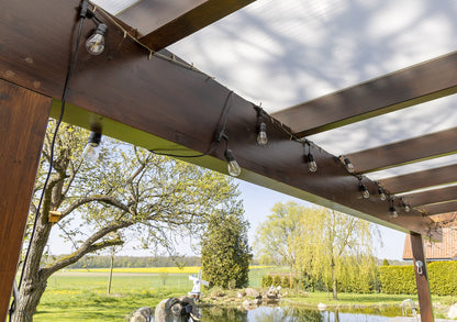 Biergarten-Lichterkette "CT-BGL 10Solar" 2m + 4,5m, 10x Filament Led Lampe, IP44