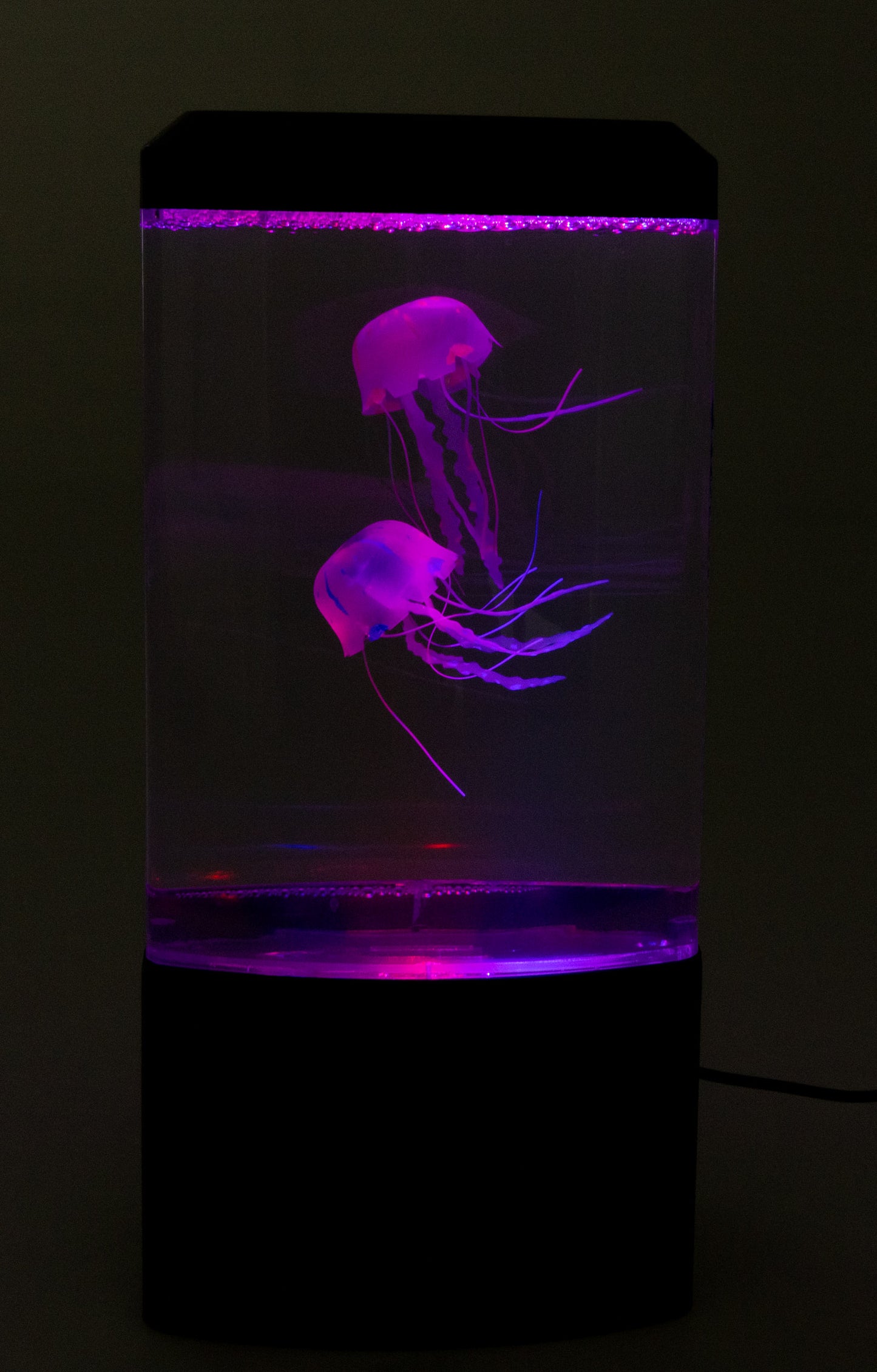 LED Quallen Lampe Jellyfish Dekoleuchte Mini Aquarium Wasserwelt Leuchte - farbiges Stimmungslicht Dekoration 26x12x9cmt Rot, Blau, Grün