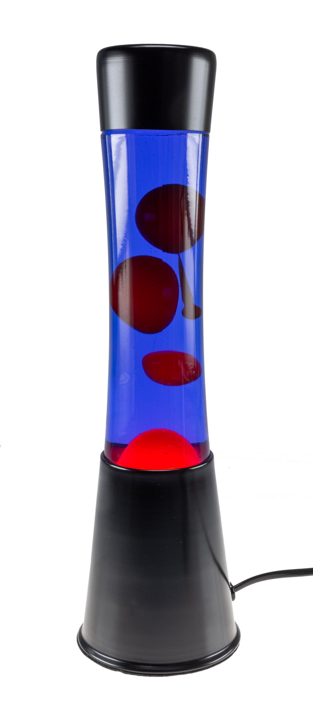 Lavalampe 40cm Wasser: Lila, Wachs: Rot, Body: Schwarz