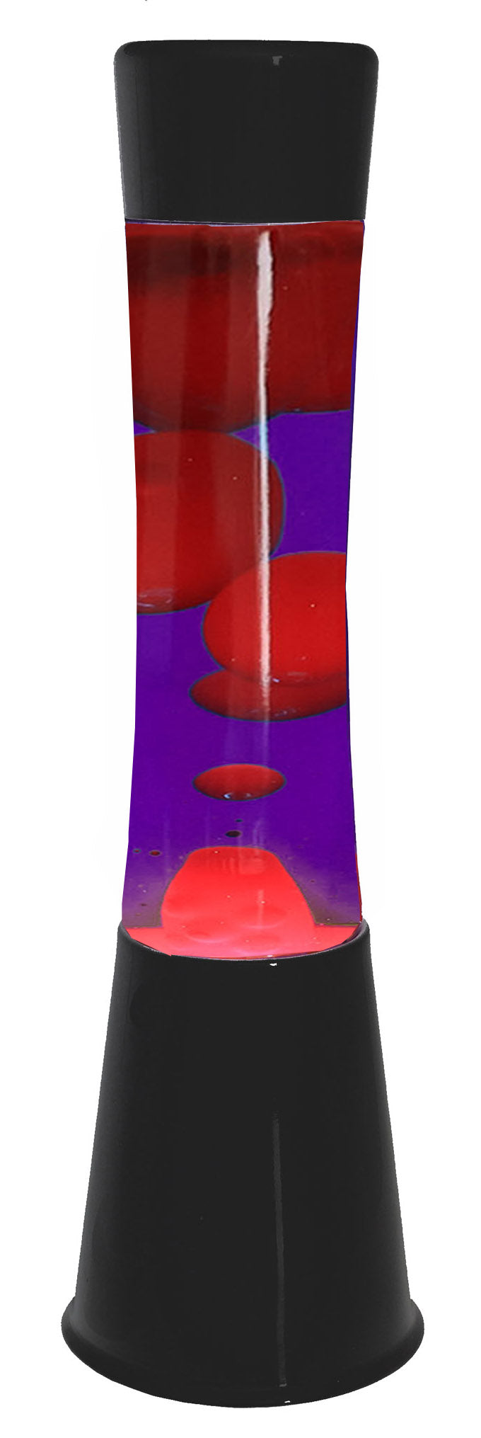 Lavalampe 40cm Wasser: Lila, Wachs: Rot, Body: Schwarz