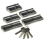 Schließzylinder-Set 5 30/10-30/30-35/35 Profil-Zylinder, 5 Sicherheits-Schlüssel