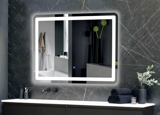 LED Spiegel "Espelho Q70" 70x50cm 230V, 23W, 1750lm, 4000K, Touchschalter
