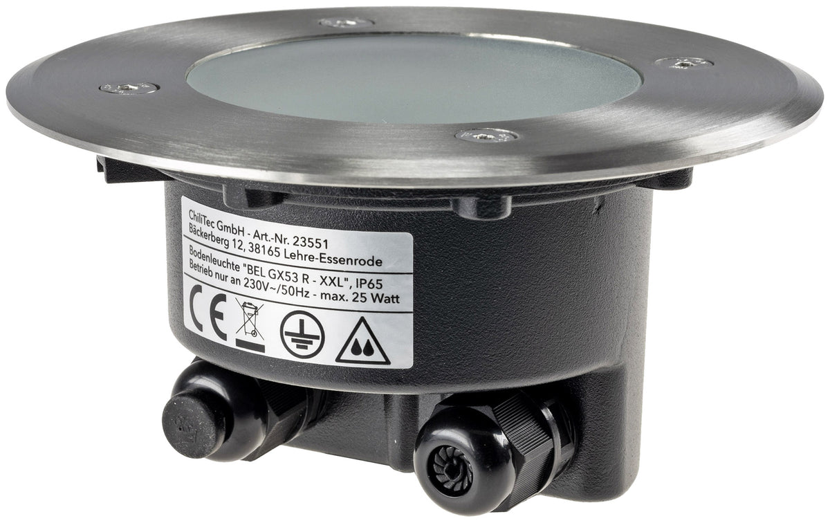 Bodenleuchte "BEL GX53 XXL " Rund ØxT 14x7cm, IP65, GX53 Fassung