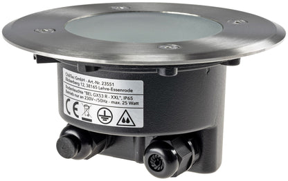 Bodenleuchte "BEL GX53 XXL " Rund ØxT 14x7cm, IP65, GX53 Fassung