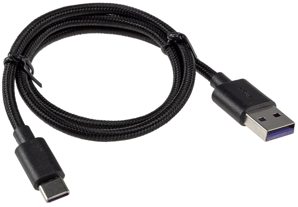 USB-Kabel USB-A auf USB-C 0,5m Stecker/Stecker, 5-12V, max 36W / 3A