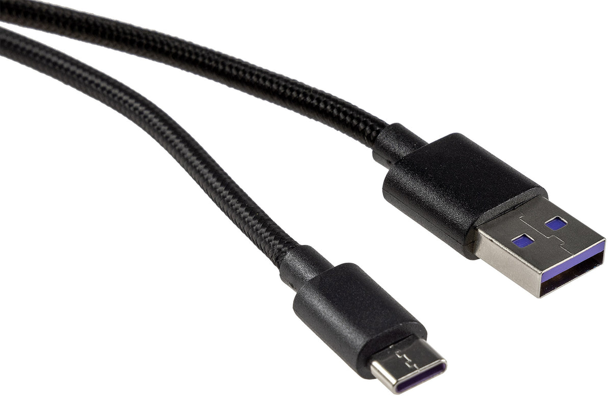 USB-Kabel USB-A auf USB-C 0,5m Stecker/Stecker, 5-12V, max 36W / 3A