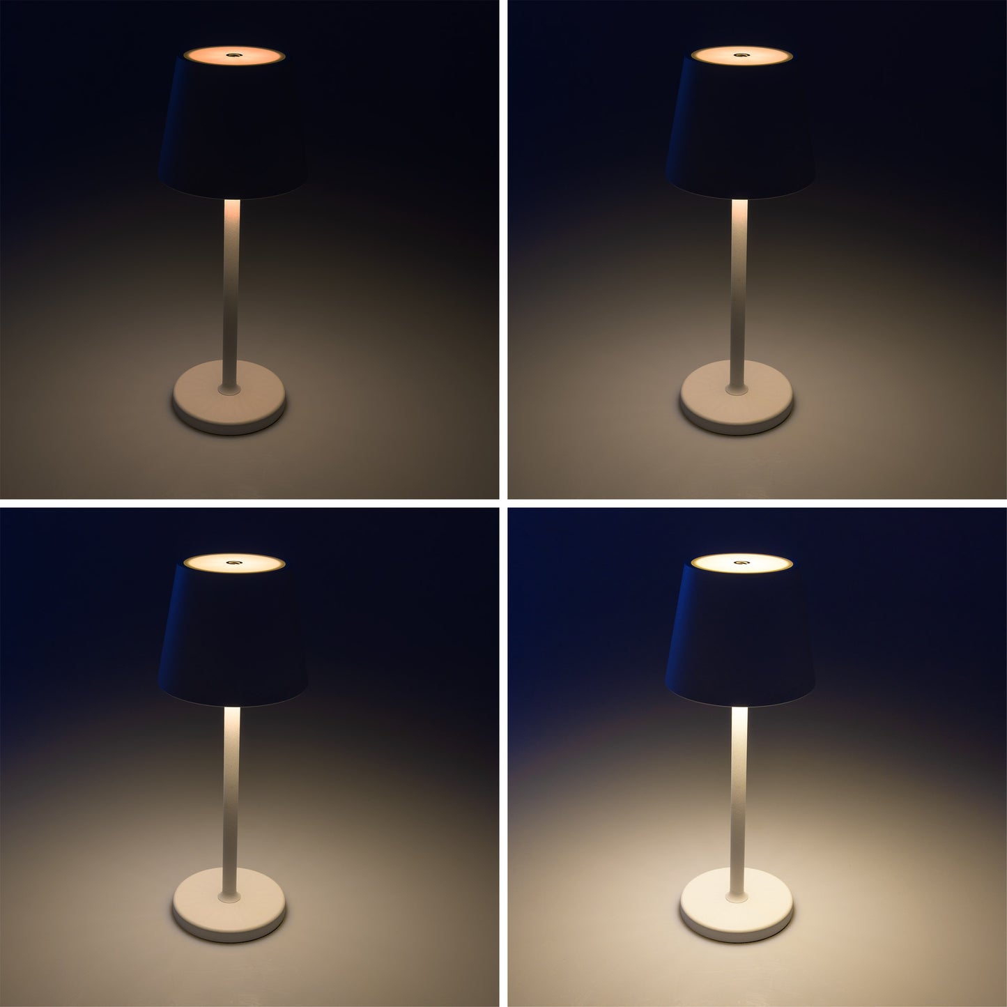 LED Akku-Tischleuchte "Foco Tenda" 3000K, IP44, Touchschalter, 30cm, weiß