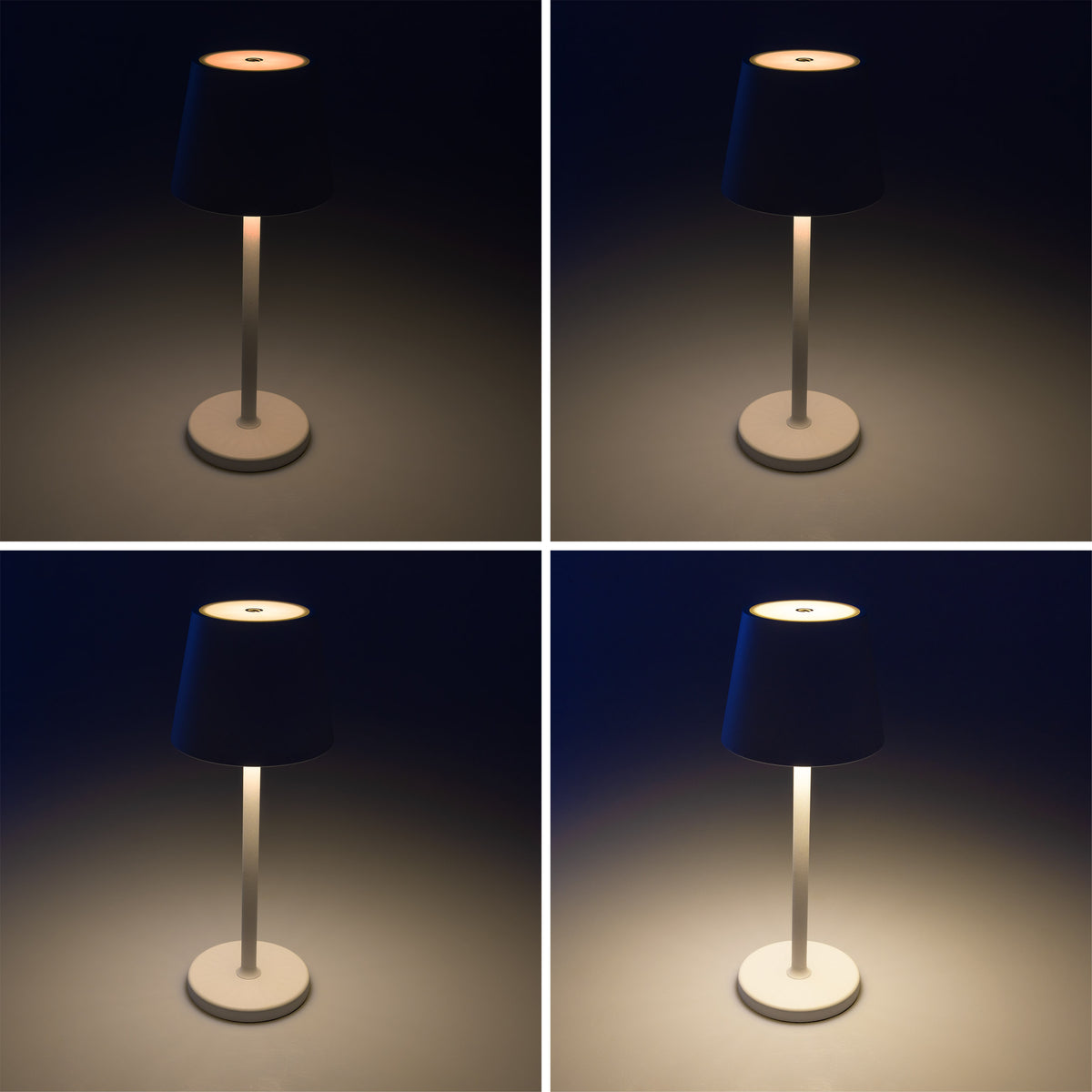 LED Akku-Tischleuchte "Foco Tenda" 3000K, IP44, Touchschalter, 30cm, weiß