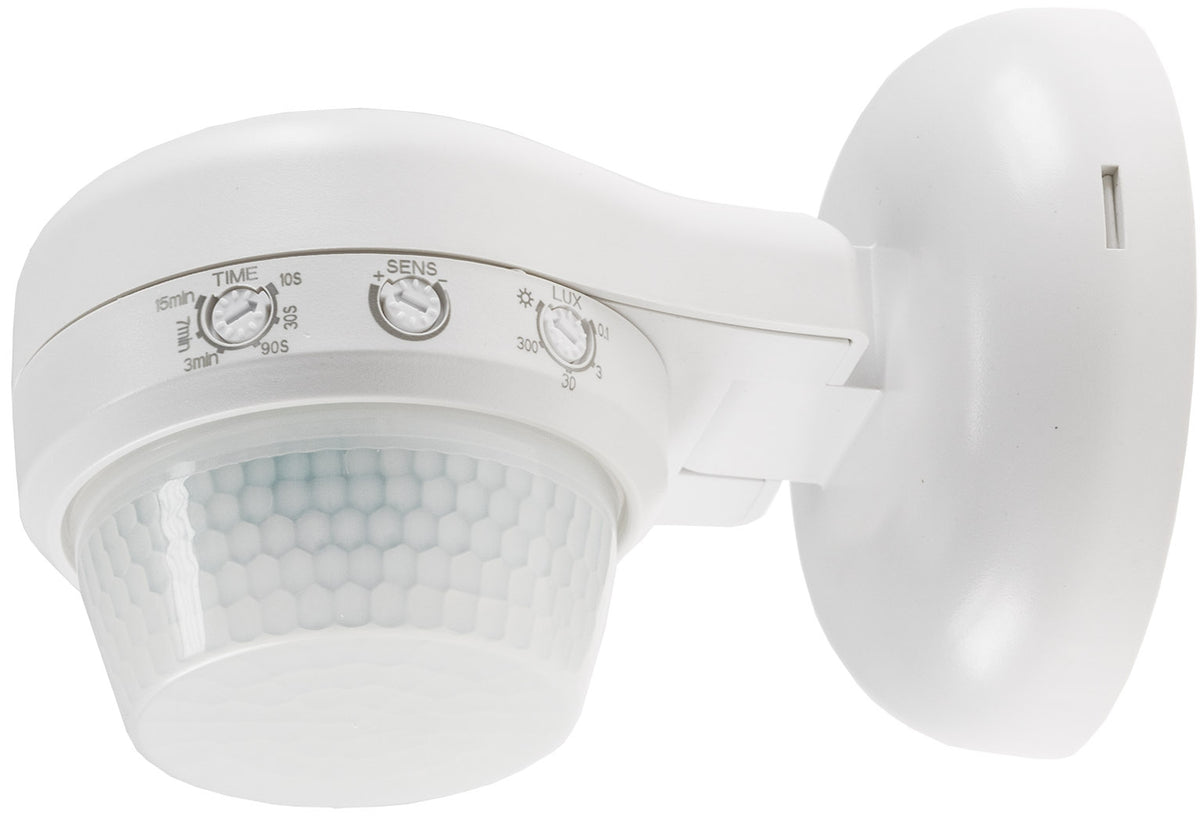 Aufputz-Bewegungsmelder 360° IP65 12m Detektion, Wand & Decke, weiß