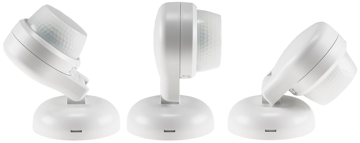Aufputz-Bewegungsmelder 360° IP65 12m Detektion, Wand & Decke, weiß