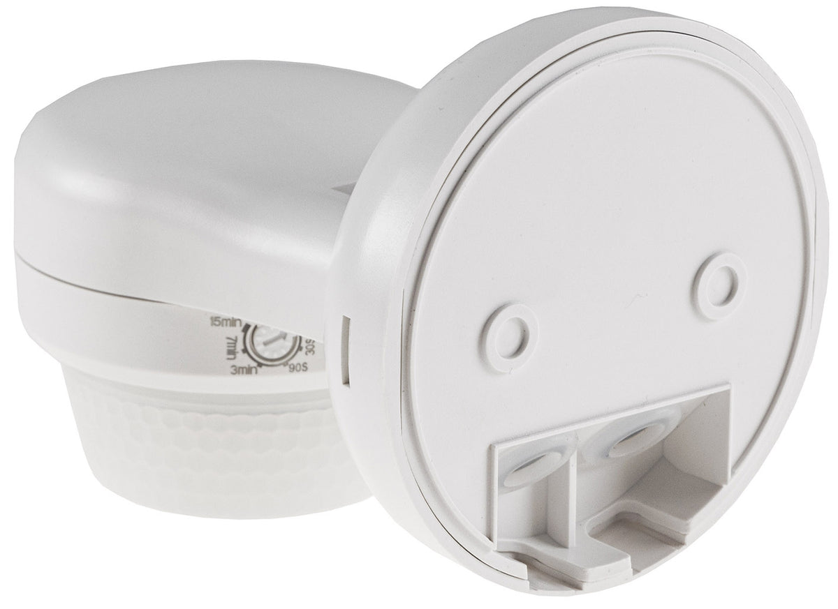 Aufputz-Bewegungsmelder 360° IP65 12m Detektion, Wand & Decke, weiß