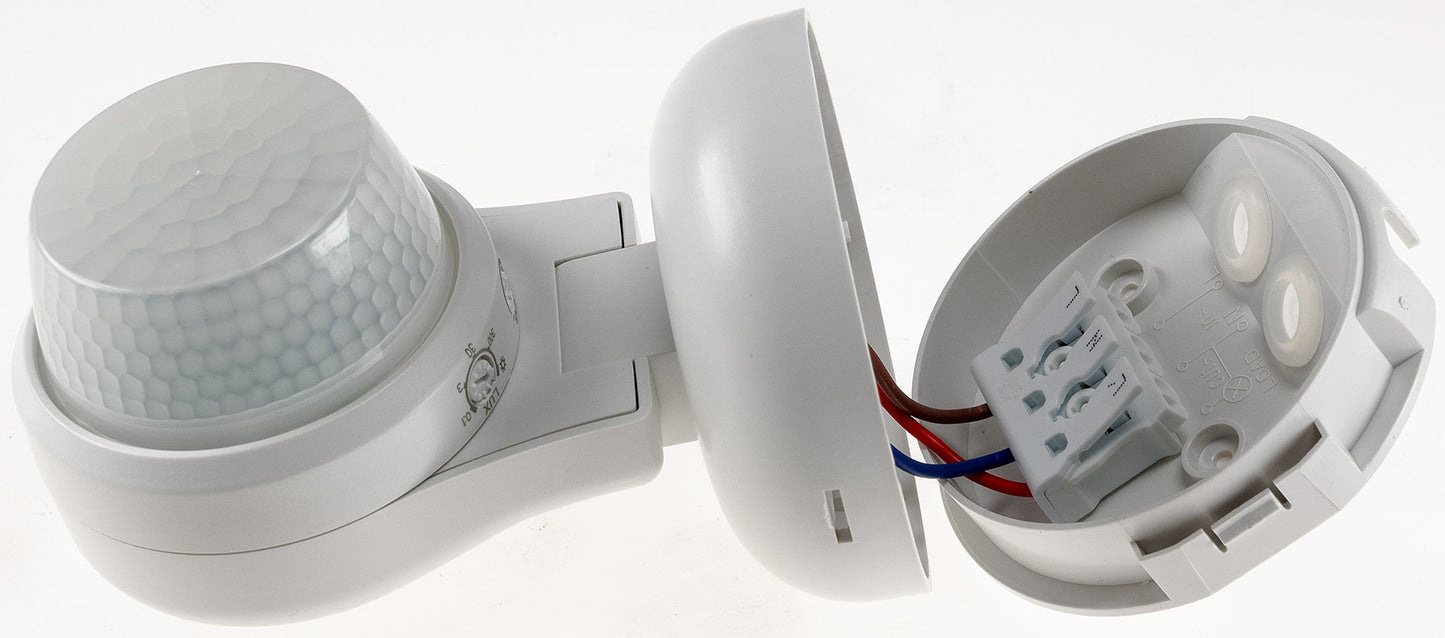 Aufputz-Bewegungsmelder 360° IP65 12m Detektion, Wand & Decke, weiß