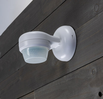 Aufputz-Bewegungsmelder 360° IP65 12m Detektion, Wand & Decke, weiß