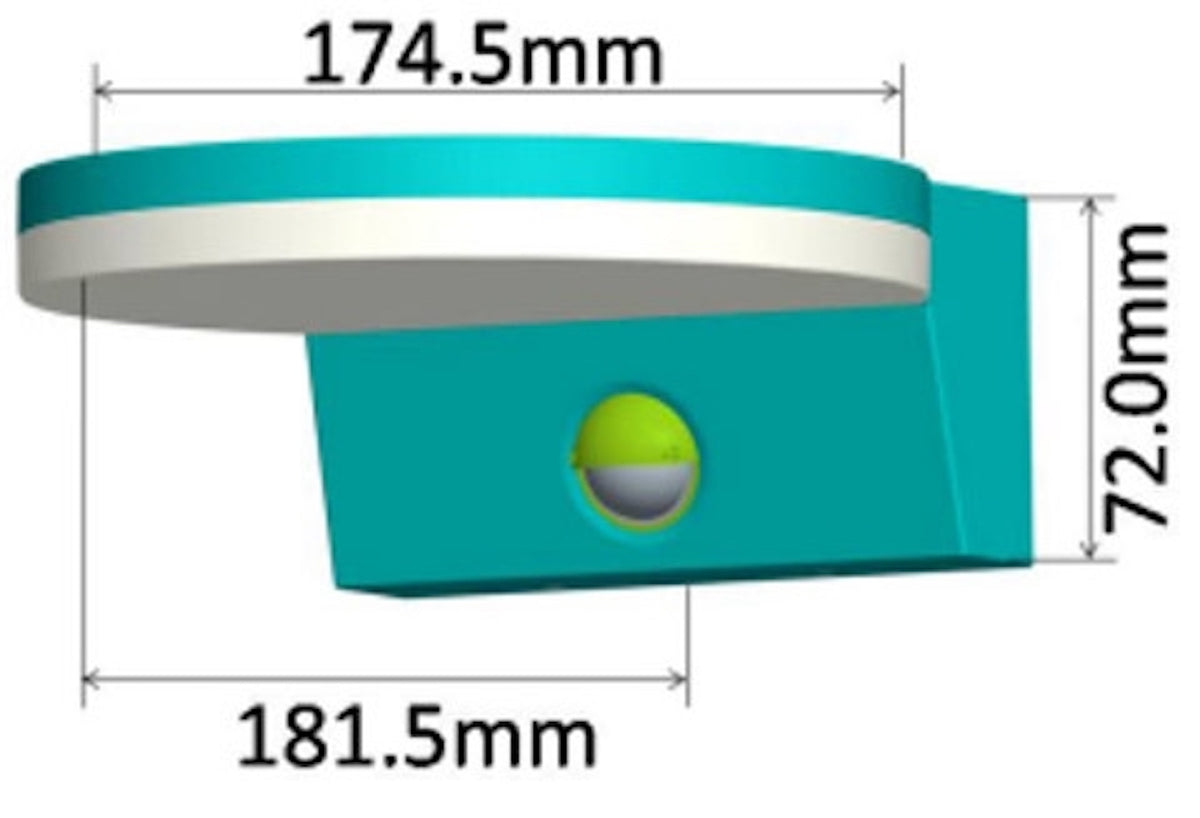 LED Wandleuchte "TORTUGUERO" IP65 15W, 1569lm, 140° Bewegungsmelder, 4000K