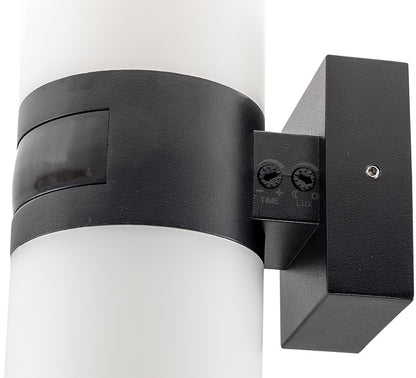 LED Wandleuchte "TUBULAR" IP65 20W, 2085lm, 180° Bewegungsmelder, 2900K