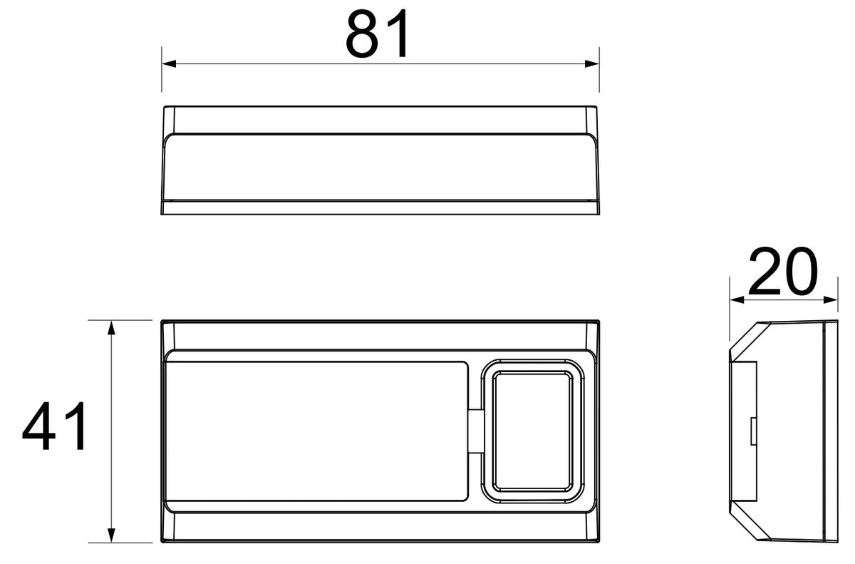 Funk-Klingeltaster "Pilota Porta" IP55 mit Namensfeld, Batteriebetrieb