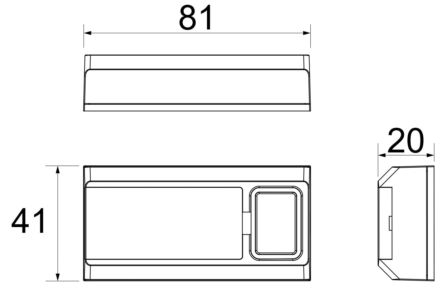 Funk-Klingeltaster "Pilota Porta" IP55 mit Namensfeld, Batteriebetrieb