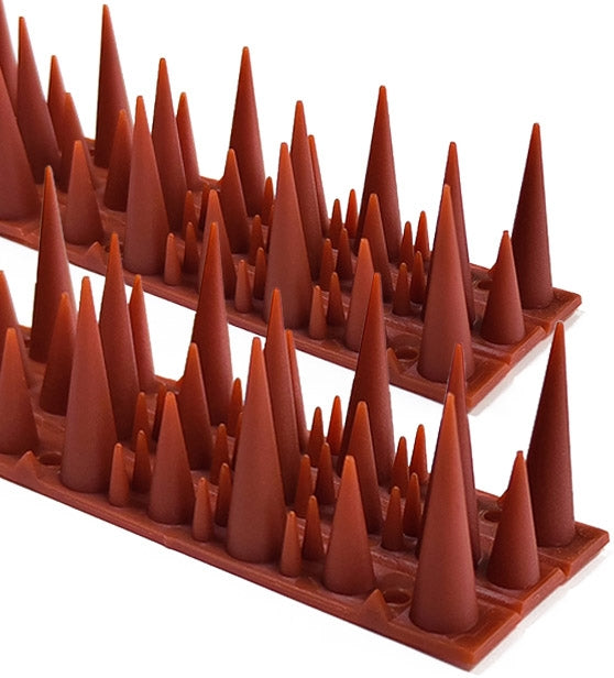 Taubenabwehr Spikes 10er Set Kunststoff, 400x42x36mm, Ziegelrot
