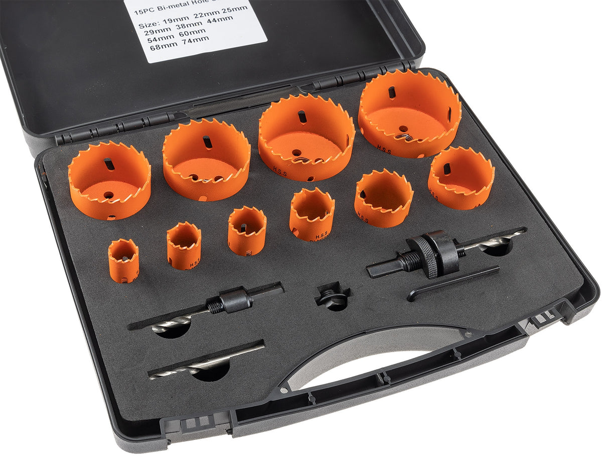 Lochsägen Set "Profi" 15-teilig 19-74mm, inkl. Transportkoffer