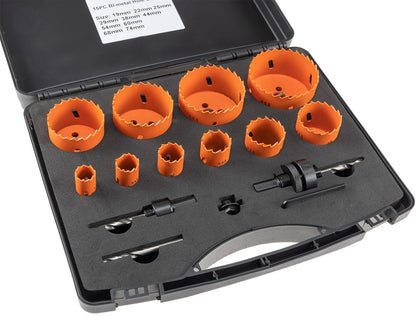 Lochsägen Set "Profi" 15-teilig 19-74mm, inkl. Transportkoffer