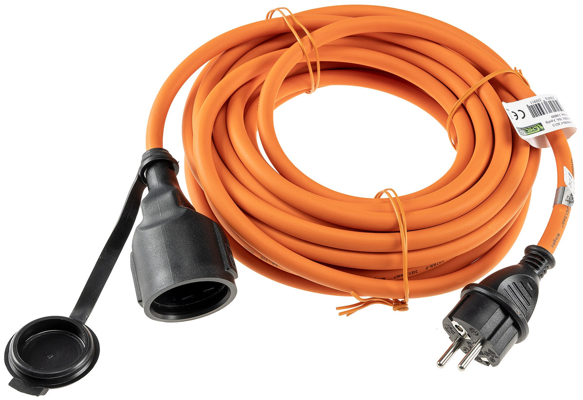 Verlängerungskabel 10m, IP44, Orange H07RN-F 3G1,5 , Stecker / Kupplung