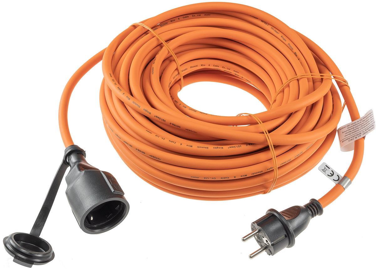 Verlängerungskabel 25m, IP44, Orange H07RN-F 3G1,5 , Stecker / Kupplung