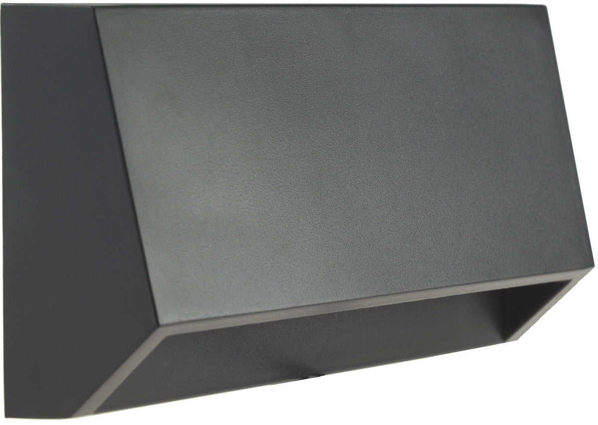 LED Wandleuchte "KWL-158", Anthrazit IP65, 3W, 172Lm, Kunststoff, warmweiß