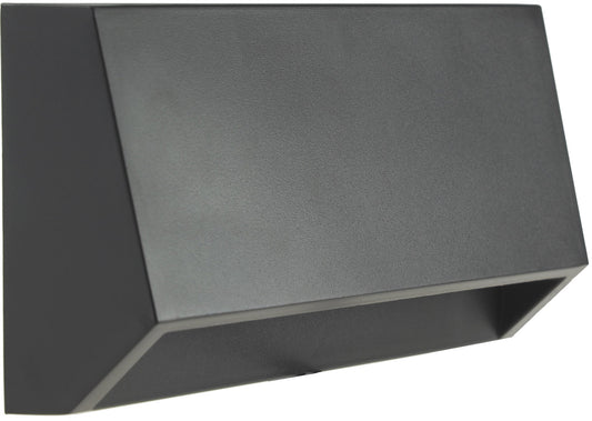 LED Wandleuchte "KWL-158", Anthrazit IP65, 3W, 172Lm, Kunststoff, warmweiß