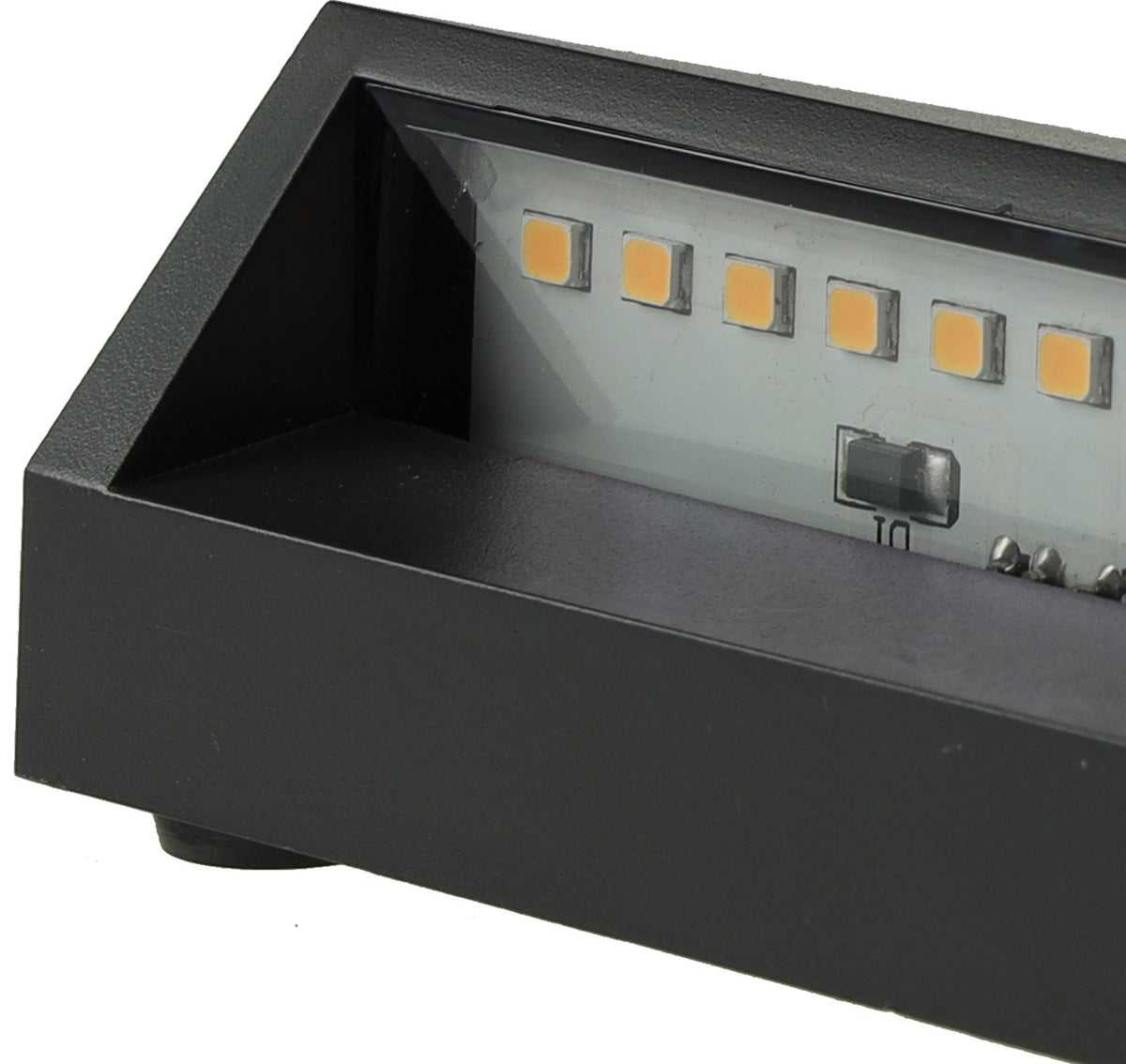 LED Wandleuchte "KWL-158", Anthrazit IP65, 3W, 172Lm, Kunststoff, warmweiß