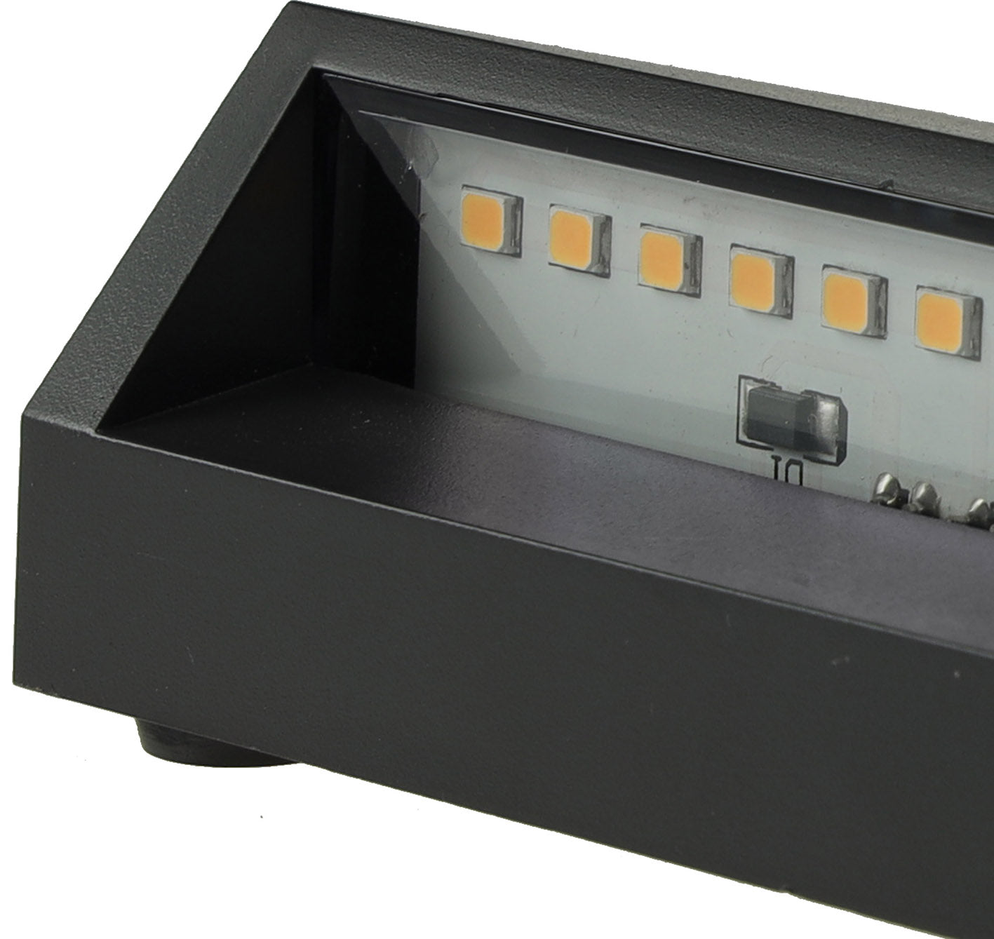 LED Wandleuchte "KWL-158", Anthrazit IP65, 3W, 172Lm, Kunststoff, warmweiß