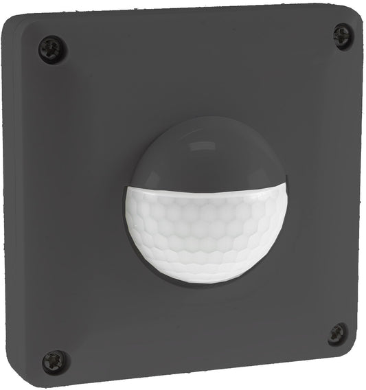 Unterputz PIR Bewegungsmelder 190°- IP65 2 & 3 - Draht Technik, anthrazit